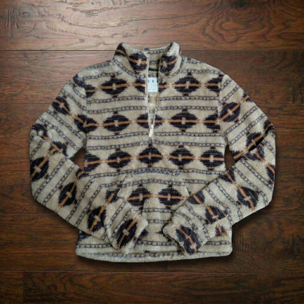 Aero Geometric Fleece Quarter Zip Pullover